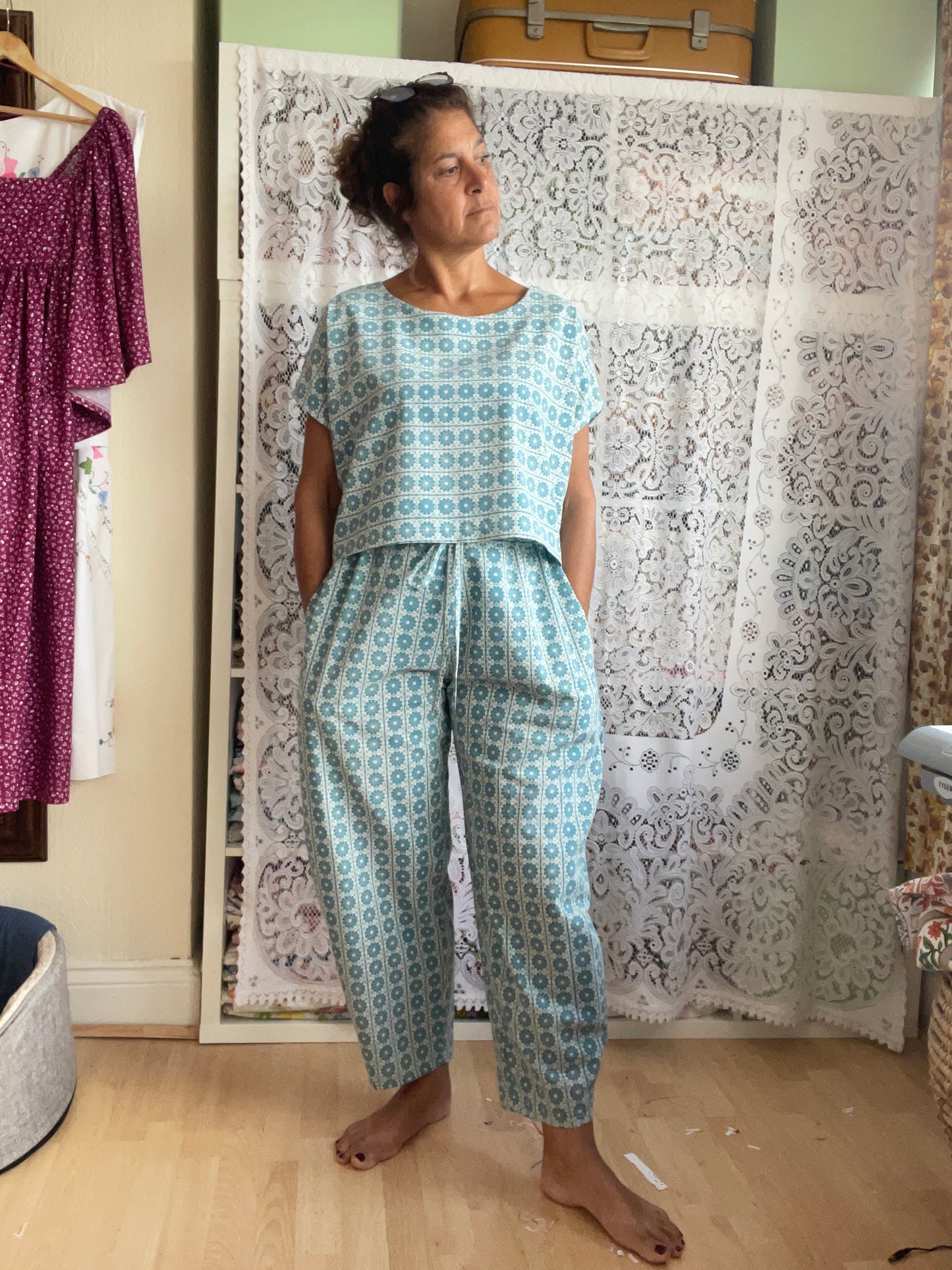 Halo Blouse and Pants Set Size 12-14