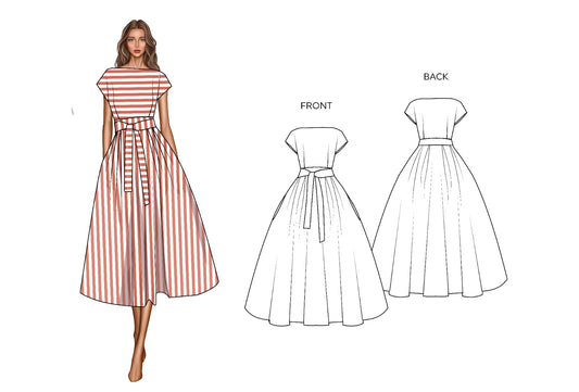 Jemima Dress Digital Download in Sizes 6-14 & 6-24 A4 Letter & A0