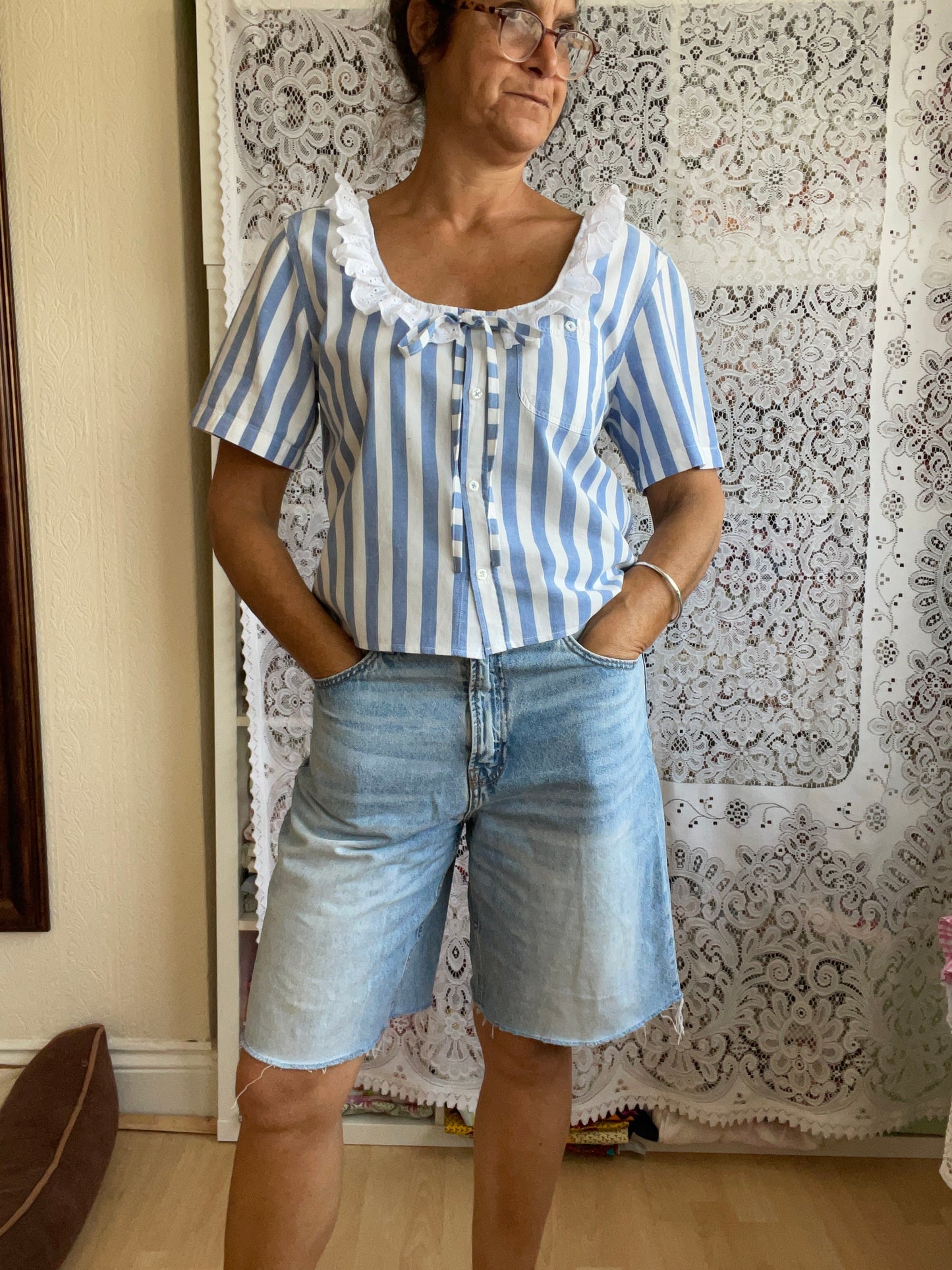 Reworked Short Sleeved Shirt Size 10-14