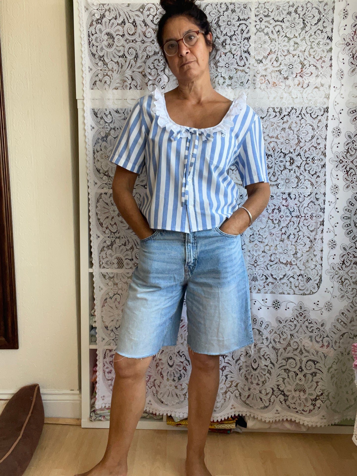 Reworked Short Sleeved Shirt Size 10-14